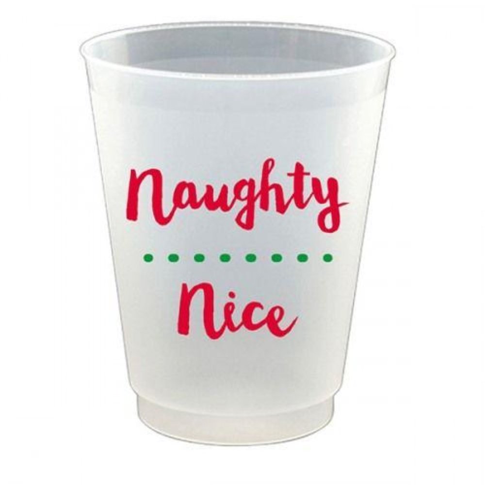 Naughty Nice 16 oz Plastic Cups Pkg 8